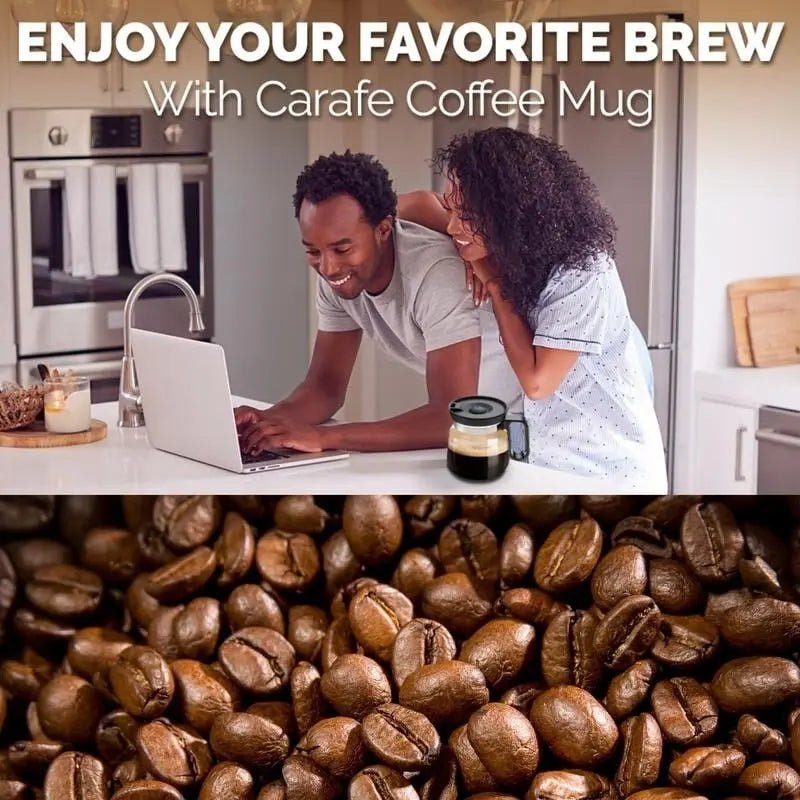 BrewMate – Stilvoller Glasbecher mit Kaffeekannen-Design