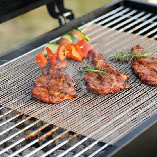Grillfine BBQ Grillnetz / Grillmatte | Antihaft & Wiederverwendbar | Hitzebeständig bis 370 °C | Für Fleisch, Fisch & Gemüse