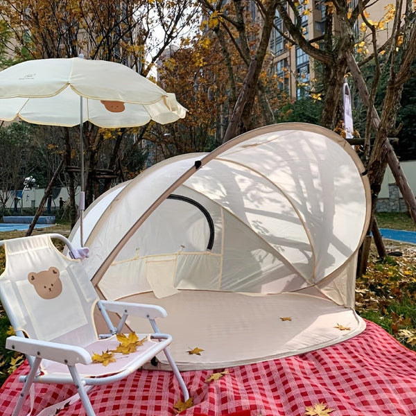 Faltbare Strandmuschel Sunviva Mini | Mit Reißverschluss | 131 × 119 × 90 cm | Für Strand, Garten & Camping