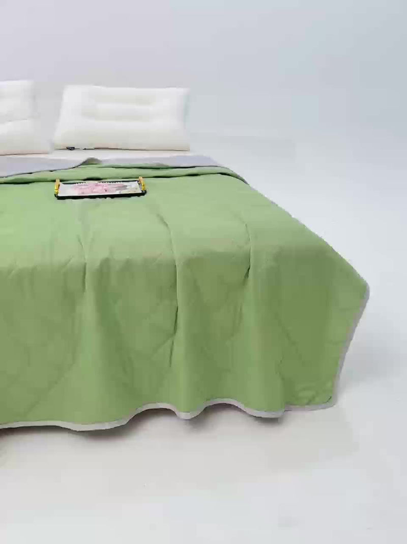 Sommerdecke ClimaLoom | Wendedesign | Atmungsaktives Satin | Maschinenwaschbar