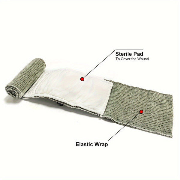 Elastische Erste-Hilfe-Bandage Mediflex | Mit Steriler Wundauflage | 10,5 × 162 cm | Flexibel & Hygienisch