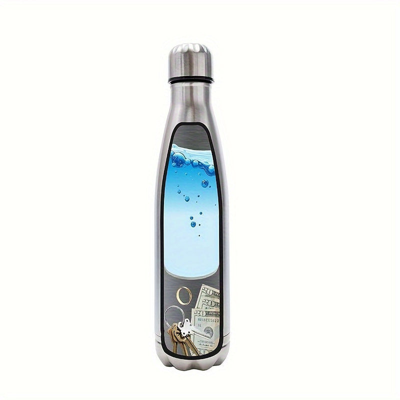 Isolierflasche VaultBottle Smart | Mit Geheimfach | 12h heiß & 24h kalt | Edelstahl | 450 ml | 27×7 cm