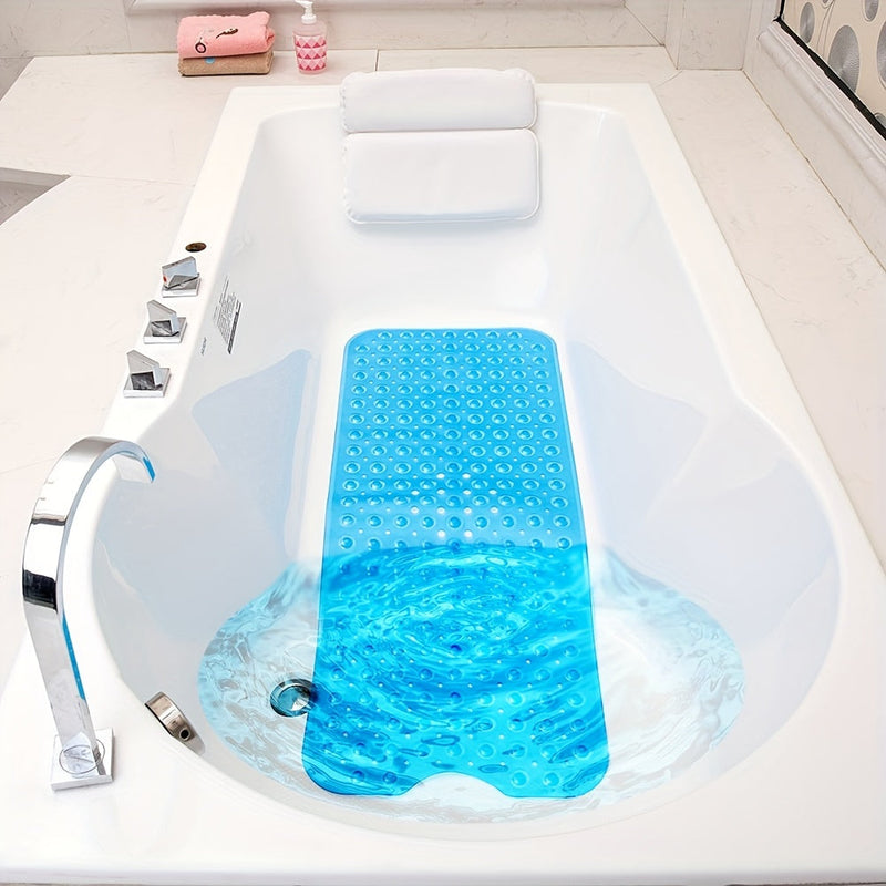 Antirutsch-Badewannenmatte SAFELIA | Extra Lang (101×40 cm) | Mit Saugnäpfen & Abflusslöchern | PVC