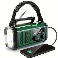 StormMate X10 Notfallradio mit 10.000 mAh Powerbank | Solar, Kurbel & USB-C | LED-Licht, SOS-Alarm & Kompass | AM/FM/NOAA