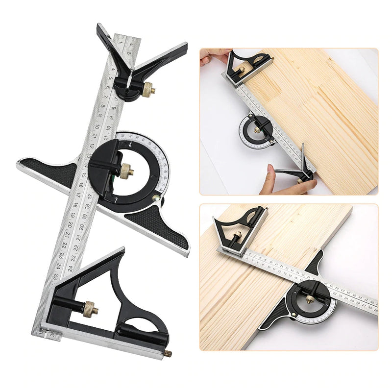 AdjustiRuler - Multifunktionale Kombination aus beweglichem Winkellineal-Set