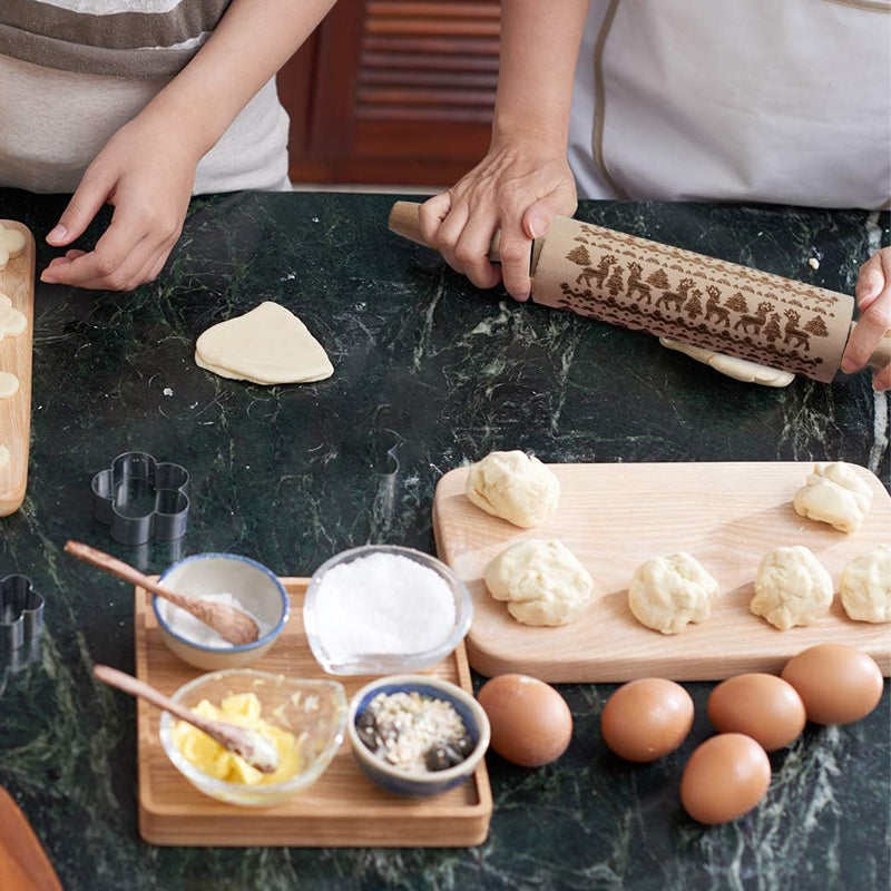 MerryRoll - Weihnachtliche Rolling Pins aus Holz
