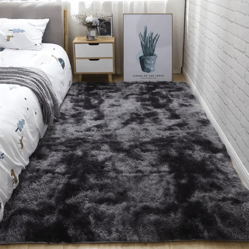 Weicher Teppich | Tie-Dye Design | Rutschfest & Flauschig | 80x120 cm