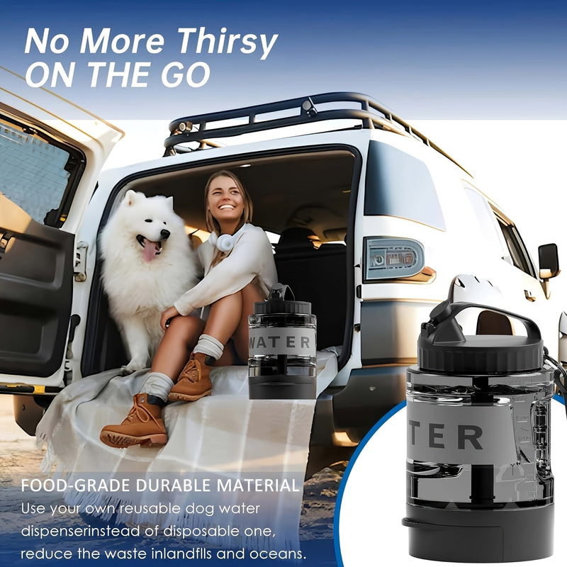 Hunde-Wasserflasche PawQuench Max | 2,18 L Kapazität | Mit Faltbarer Trinkschale | BPA-frei & Tragbar