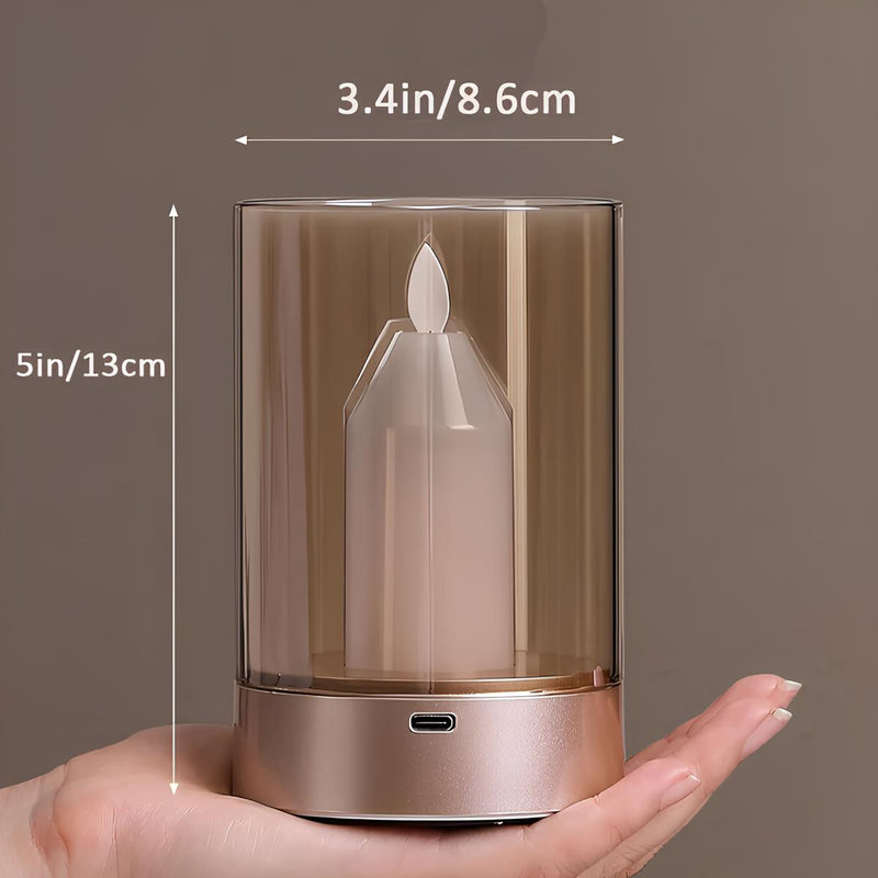 LED Kerze GlowCandle | Handgesten-Steuerung | Warmweißes Licht | 8,6 x 13 cm