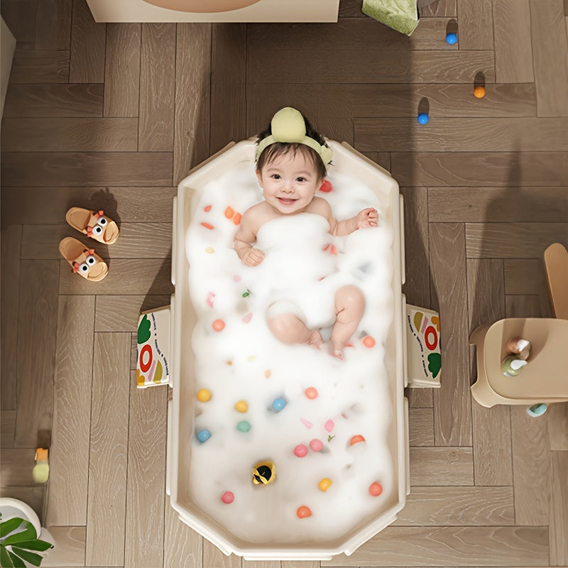 AquaLounge Faltbare Badewanne | Tragbar & Leicht | PVC Komfortbad 75x45x25 cm