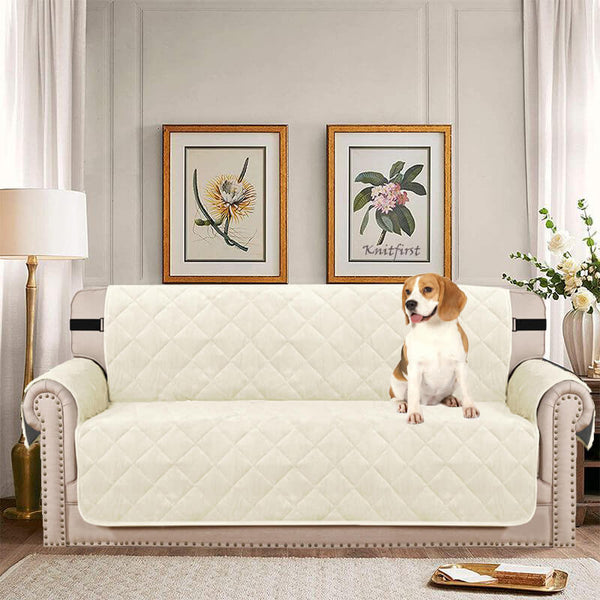 VelvetGuard Sofaüberwurf | Luxus Flanell | Antirutsch & Waschbar | Für 3-Sitzer bis 198 cm