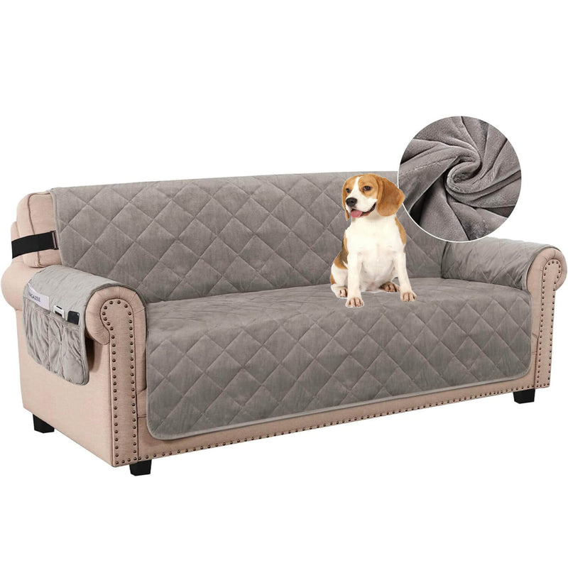 VelvetGuard Sofaüberwurf | Luxus Flanell | Antirutsch & Waschbar | Für 3-Sitzer bis 198 cm