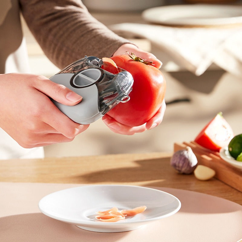 HandyPeel - 3 in 1 Mini-Edelstahl-Gemüse- und Obstschäler