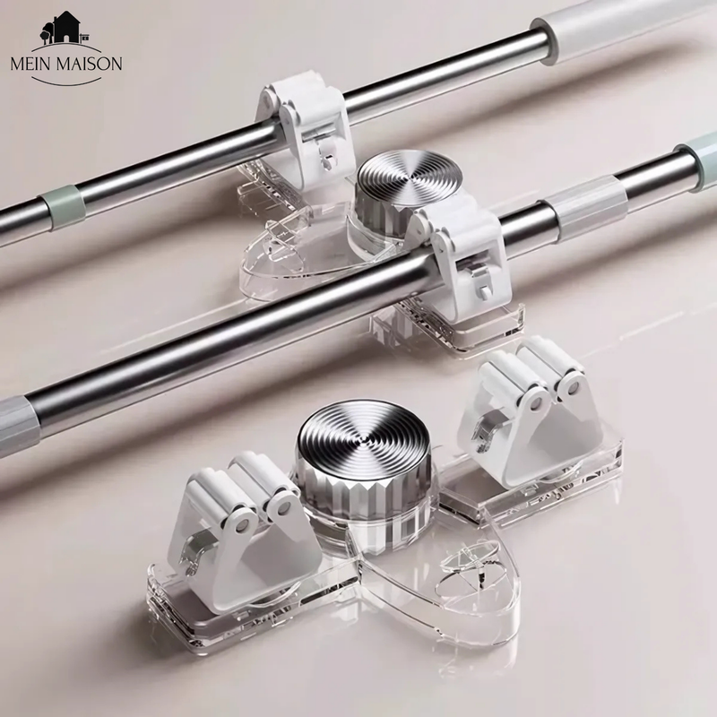 2+2 GRATIS | GripMates – Sicherer Halt für Besen & Wischer ohne Bohren