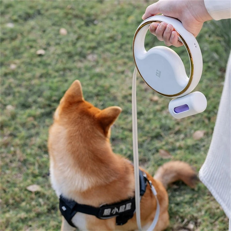 Automatische Hundeleine LumoLeash | Mit LED-Licht & ergonomischem Griff | Rückzugmechanismus | Für kleine & mittelgroße Hunde