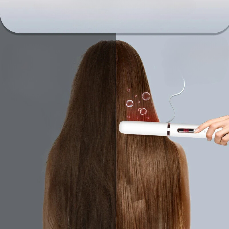 Glossenti 2-in-1 Glätteisen & Lockenstab | Mit Arganöl-Keramikbeschichtung | 5 Temperaturstufen | 120–200 °C | Für Haare & Bart