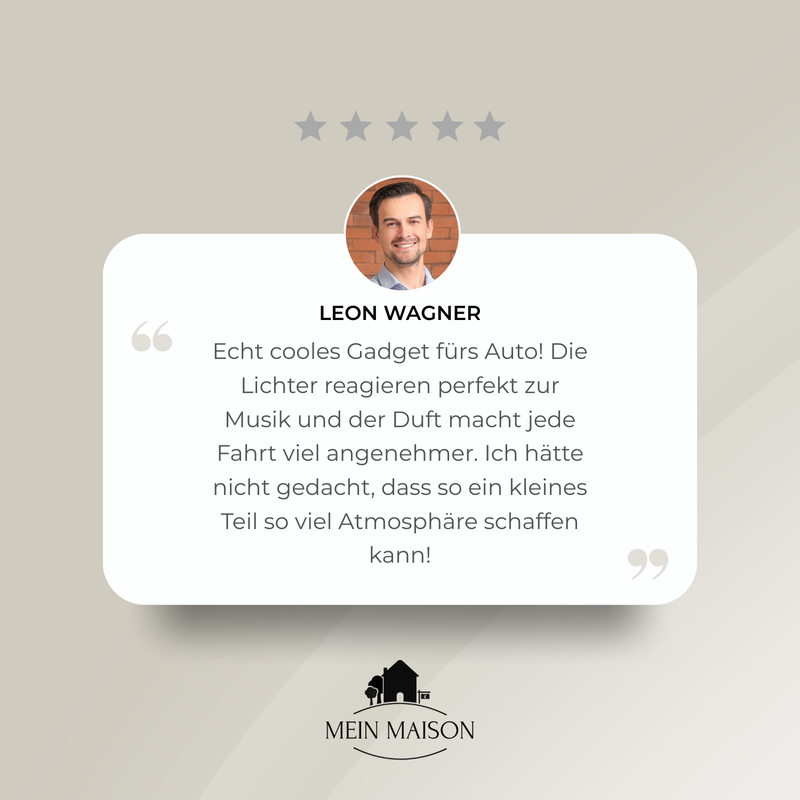 GlowRide FX – Veredeln Sie Ihr Auto mit Musik, Licht und Duft!