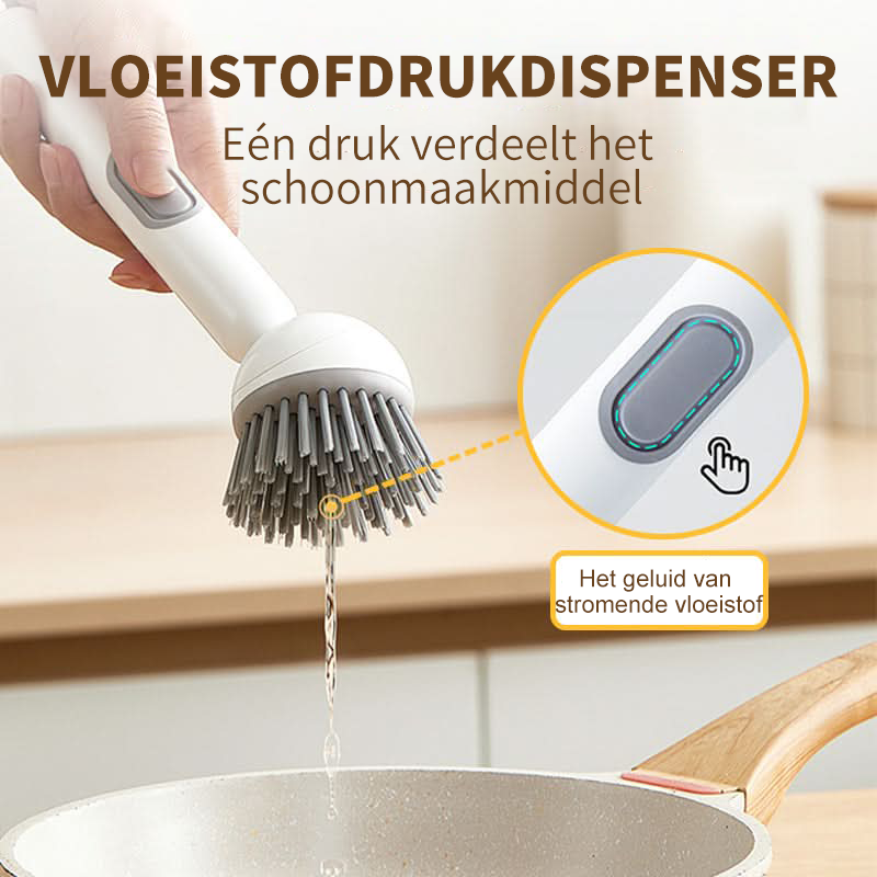 2+1 GRATIS | 360Scrub – Geschirrspülbürste mit langem Griff und drehbarem Kopf