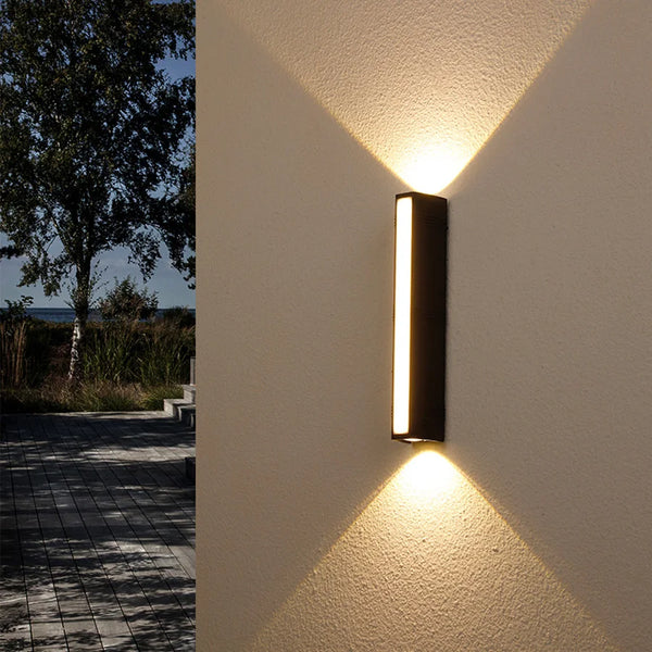 Lumurex LED Außenwandleuchte IP65 | Warmweiß 3000K | Aluminium & Glas | 40×10×6 cm | Wetterfest & Stilvoll