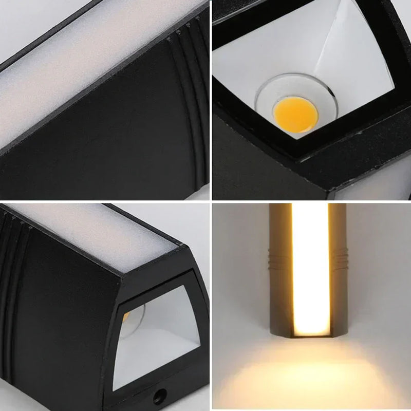 Lumurex LED Außenwandleuchte IP65 | Warmweiß 3000K | Aluminium & Glas | 40×10×6 cm | Wetterfest & Stilvoll