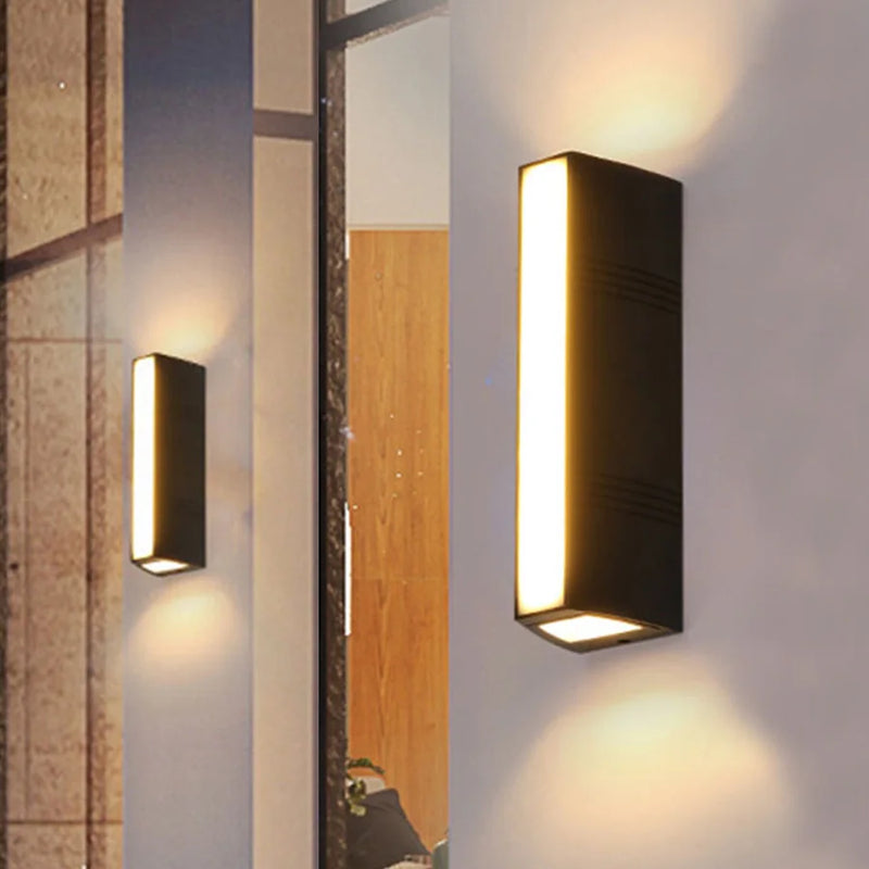 Lumurex LED Außenwandleuchte IP65 | Warmweiß 3000K | Aluminium & Glas | 40×10×6 cm | Wetterfest & Stilvoll