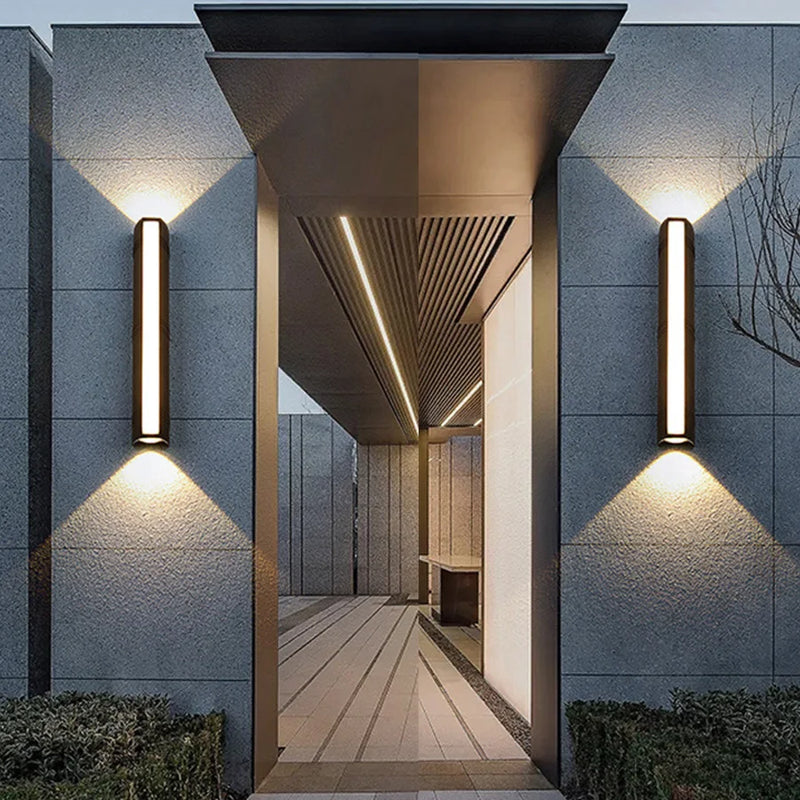 Lumurex LED Außenwandleuchte IP65 | Warmweiß 3000K | Aluminium & Glas | 40×10×6 cm | Wetterfest & Stilvoll