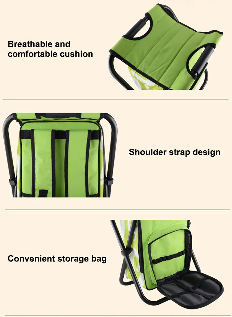 Multifunktionaler Outdoor-Hocker TrekChill SeatCooler | Faltbarer Campingstuhl mit integrierter Kühlbox | Wasserdicht & Tragbar | 150 kg Belastbarkeit