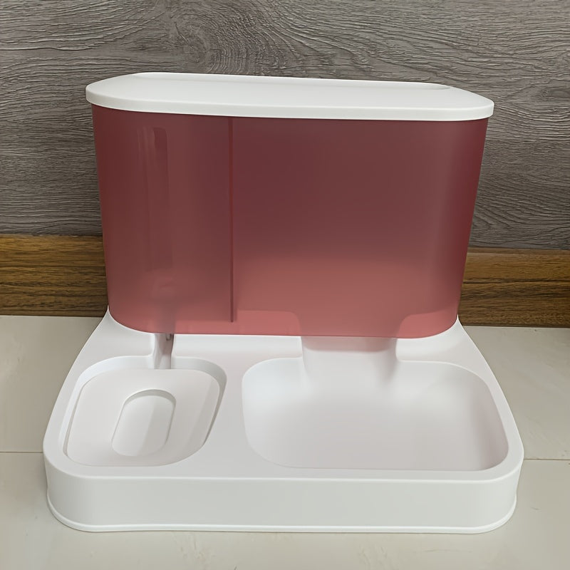 Katzen-Futterspender & Wasserspender PETRONA Duo | Automatisch | 2-in-1 System | Weiß | Für Katzen & Kleintiere