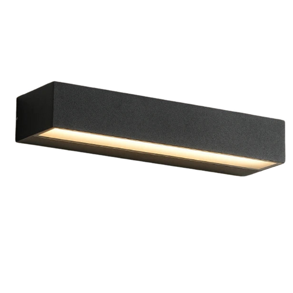 Noxaro LED Außenwandleuchte | Modern & Energieeffizient | Wasserdicht & Langlebig | 30 cm Schwarzglas-Design