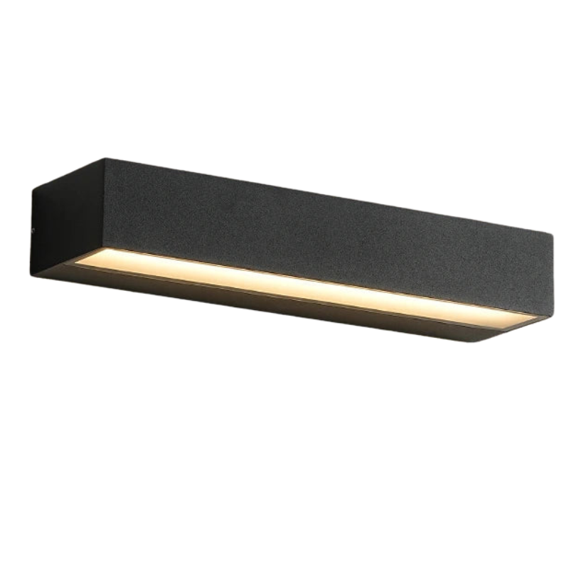 Noxaro LED Außenwandleuchte | Modern & Energieeffizient | Wasserdicht & Langlebig | 30 cm Schwarzglas-Design