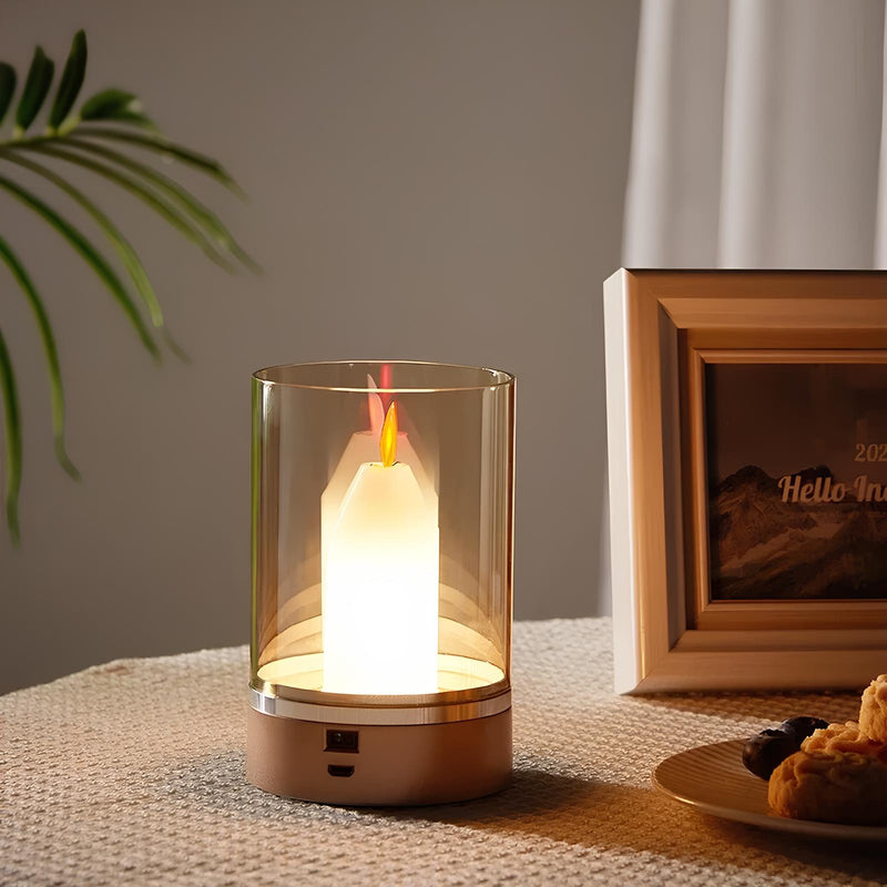LED Kerze GlowCandle | Handgesten-Steuerung | Warmweißes Licht | 8,6 x 13 cm