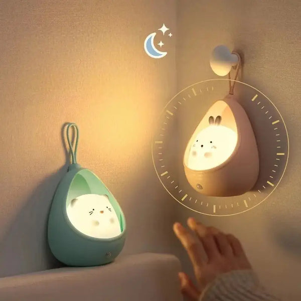 Kinder Nachtlicht | PurrLight Katze | Mit Bewegungssensor & USB Wiederaufladbar | Warmes Stimmungslicht