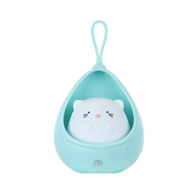 Kinder Nachtlicht | PurrLight Katze | Mit Bewegungssensor & USB Wiederaufladbar | Warmes Stimmungslicht