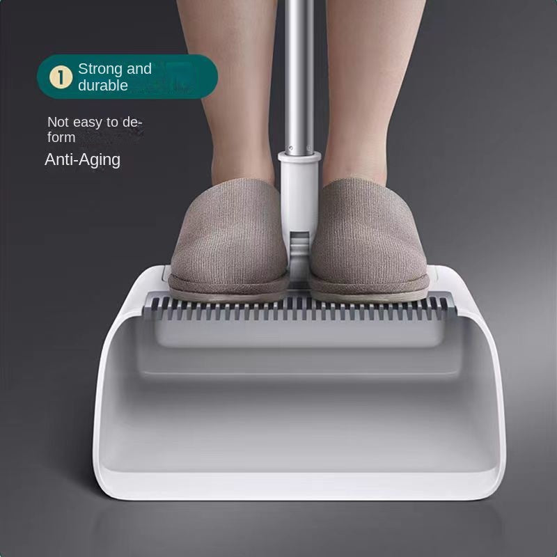 Besen- und Kehrschaufel-Set Cleanovo Duo | Multifunktional mit Selbstreinigungskamm | Ergonomisch & Platzsparend