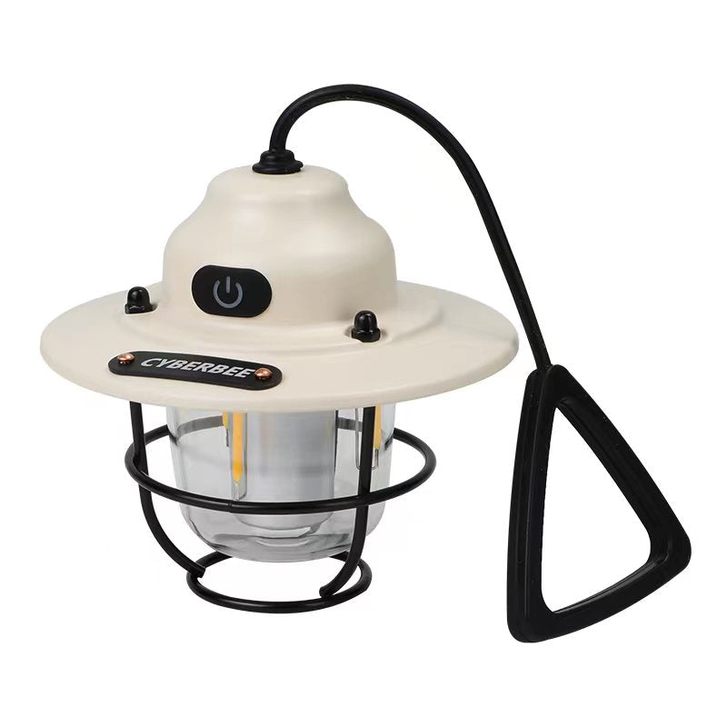 Retro LED Campinglampe CampGlow Classic | USB-Aufladbar & Robust | 15,5×6,6×10,5 cm | Für Outdoor & Notfälle