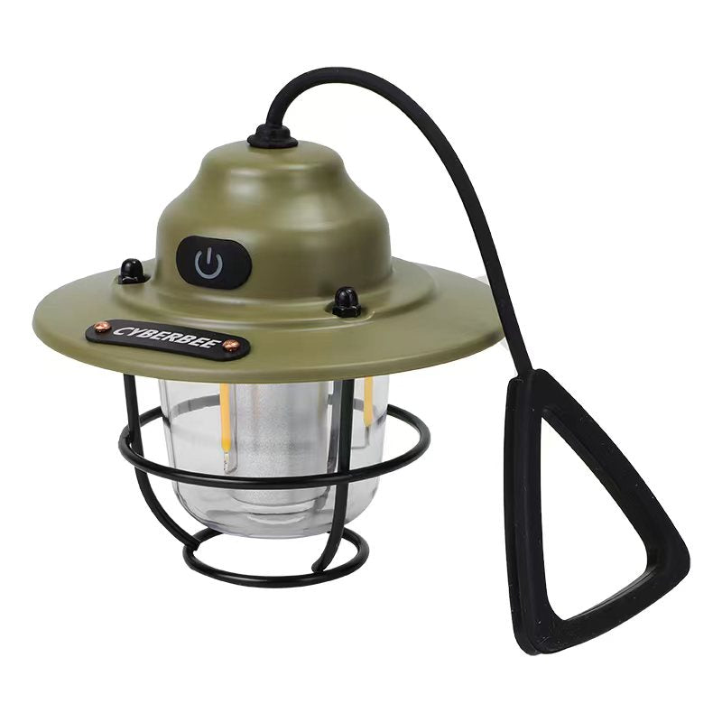 Retro LED Campinglampe CampGlow Classic | USB-Aufladbar & Robust | 15,5×6,6×10,5 cm | Für Outdoor & Notfälle