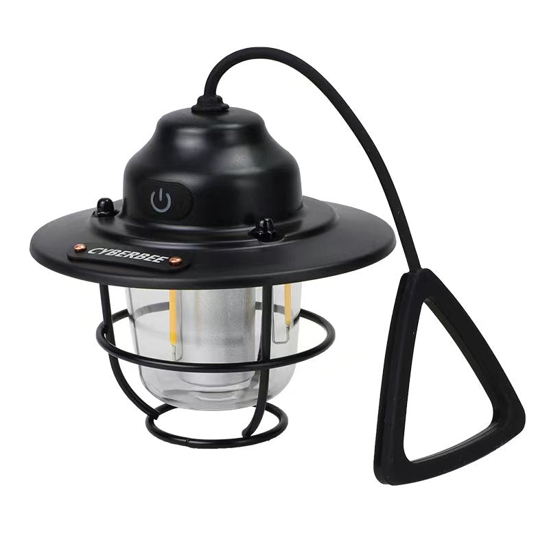 Retro LED Campinglampe CampGlow Classic | USB-Aufladbar & Robust | 15,5×6,6×10,5 cm | Für Outdoor & Notfälle
