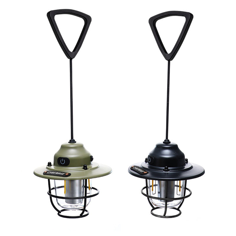 Retro LED Campinglampe CampGlow Classic | USB-Aufladbar & Robust | 15,5×6,6×10,5 cm | Für Outdoor & Notfälle