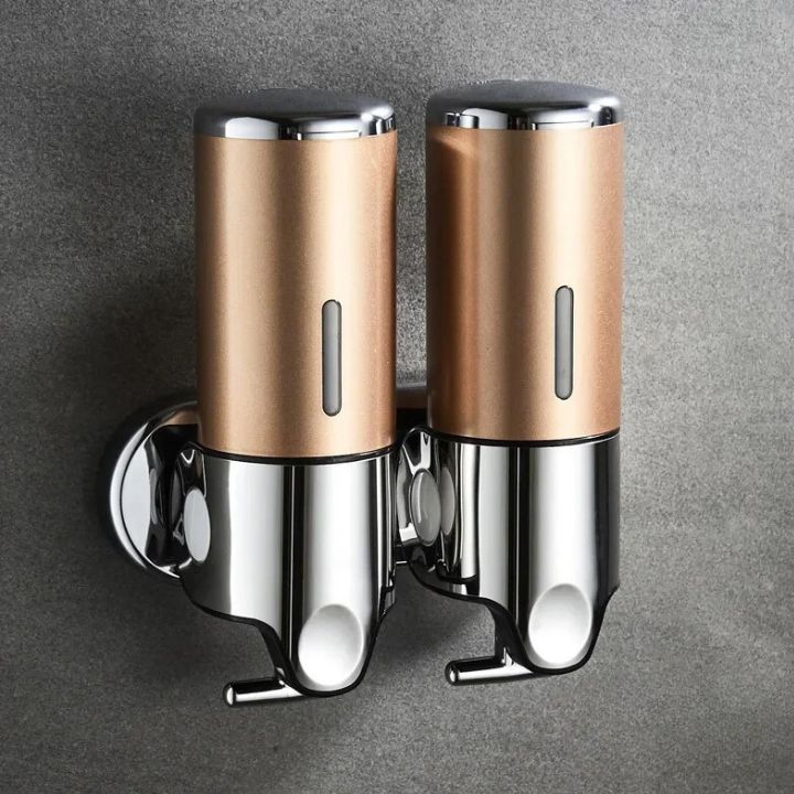 Seifenspender Set LuxoPure | Edelstahl Design | 3er Set Wandmontage | Modern & Platzsparend