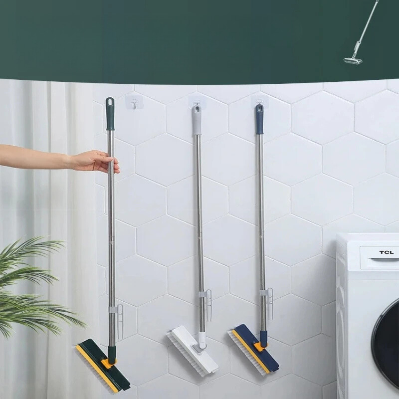 Glazora DuoBrush Reinigungsbürste | 2-in-1 für Böden & Fenster | Mit Drehkopf & Teleskopstiel | Mühelose Sauberkeit