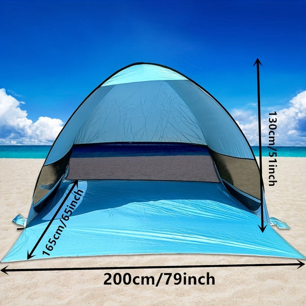 Strandzelt Solvento 2–3 Personen | UPF 50+ UV-Schutz | Leicht & Schnell Aufgebaut | Mit Mesh-Belüftung