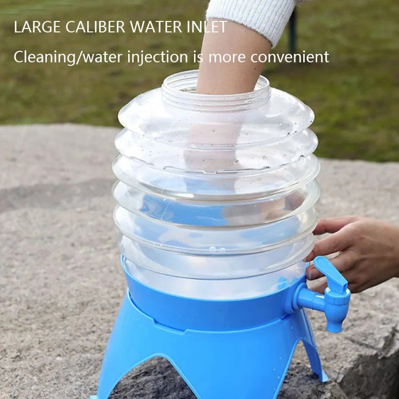 Faltbare Wasserkanne AquaFold 3.5L | Mit Auslaufhahn | Kompakt & Leicht | Für Camping, Reisen & Outdoor