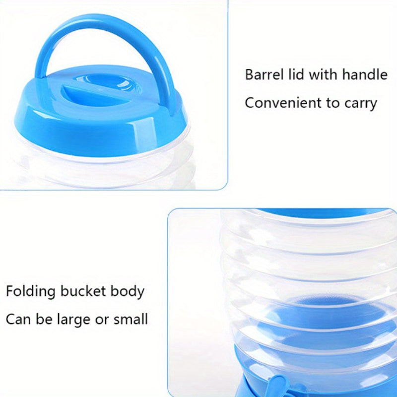 Faltbare Wasserkanne AquaFold 3.5L | Mit Auslaufhahn | Kompakt & Leicht | Für Camping, Reisen & Outdoor