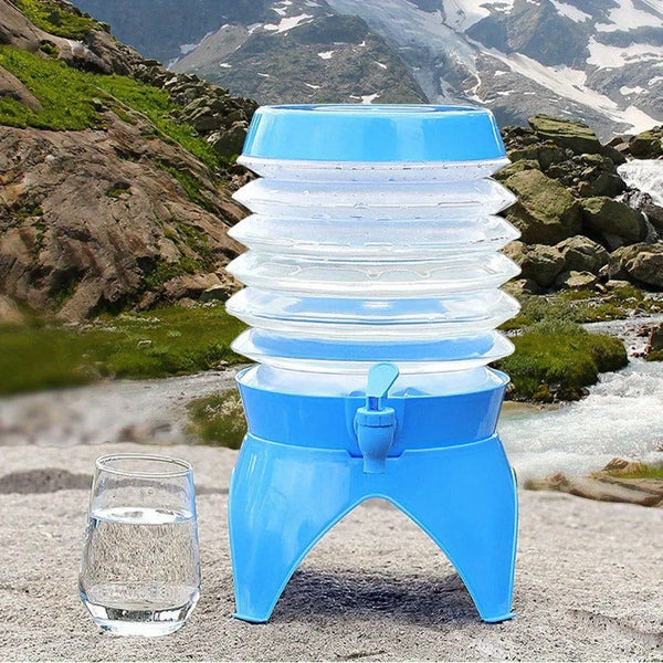 Faltbare Wasserkanne AquaFold 3.5L | Mit Auslaufhahn | Kompakt & Leicht | Für Camping, Reisen & Outdoor