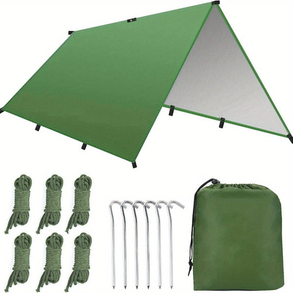 Camping-Sonnensegel TrekShade 3x3 m | Wasserfest & Winddicht | Leicht & Tragbar | Inkl. Heringe & Tragetasche