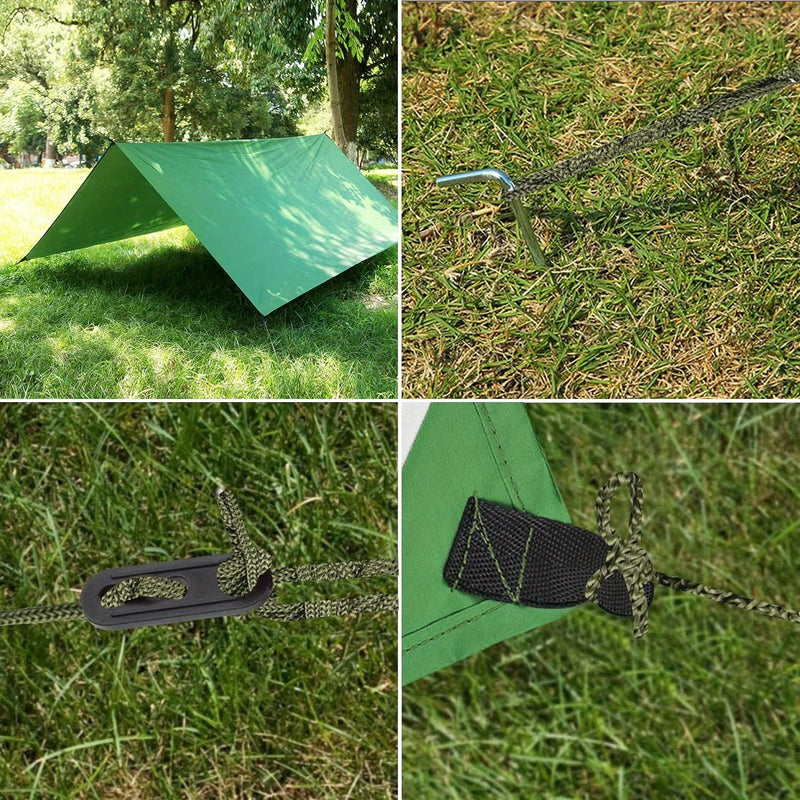 Camping-Sonnensegel TrekShade 3x3 m | Wasserfest & Winddicht | Leicht & Tragbar | Inkl. Heringe & Tragetasche
