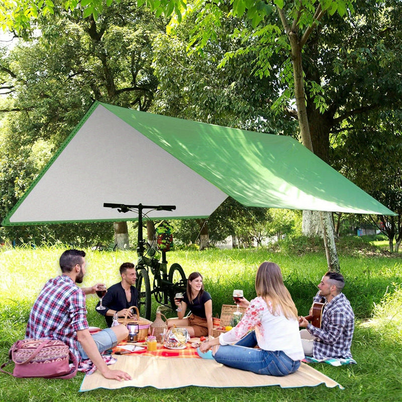 Camping-Sonnensegel TrekShade 3x3 m | Wasserfest & Winddicht | Leicht & Tragbar | Inkl. Heringe & Tragetasche