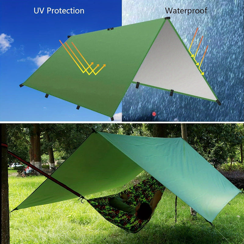 Camping-Sonnensegel TrekShade 3x3 m | Wasserfest & Winddicht | Leicht & Tragbar | Inkl. Heringe & Tragetasche