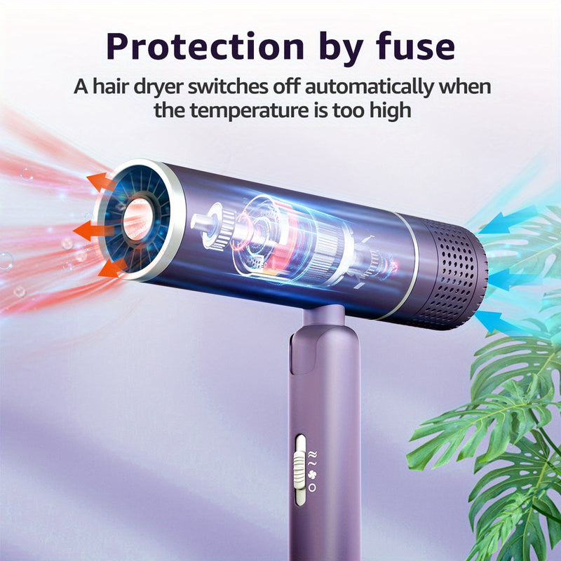 Aerovella Professioneller Ionen-Haartrockner | 1600W Power & Kalt-/Warmfunktion | Mit Diffusor | Antifrizz-Technologie | Blaues LED-Licht