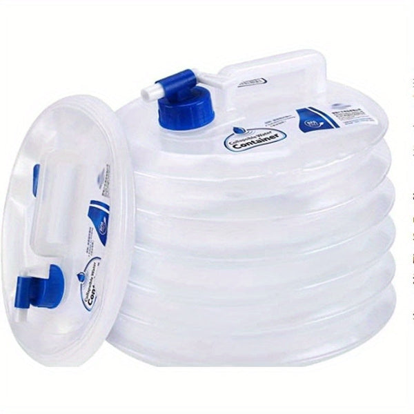 Faltbarer Wasserbehälter AquaTrek Flow15 | 15 L Volumen | Mit Auslaufhahn & Auslaufschutz | 30×28×11 cm